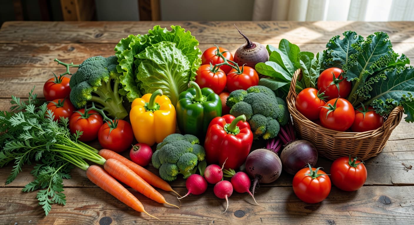 Fresh vegetables and fruits